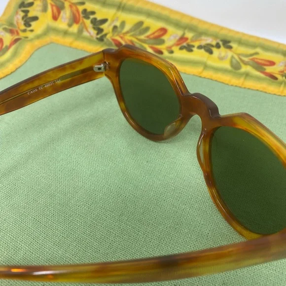 Italian EPOS angular sunnies sunglasses funky fun green  display picture 2